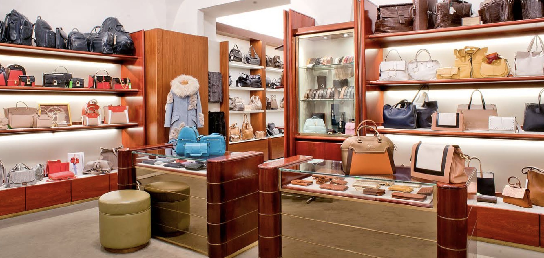 Inside a Florentine leather goods shop