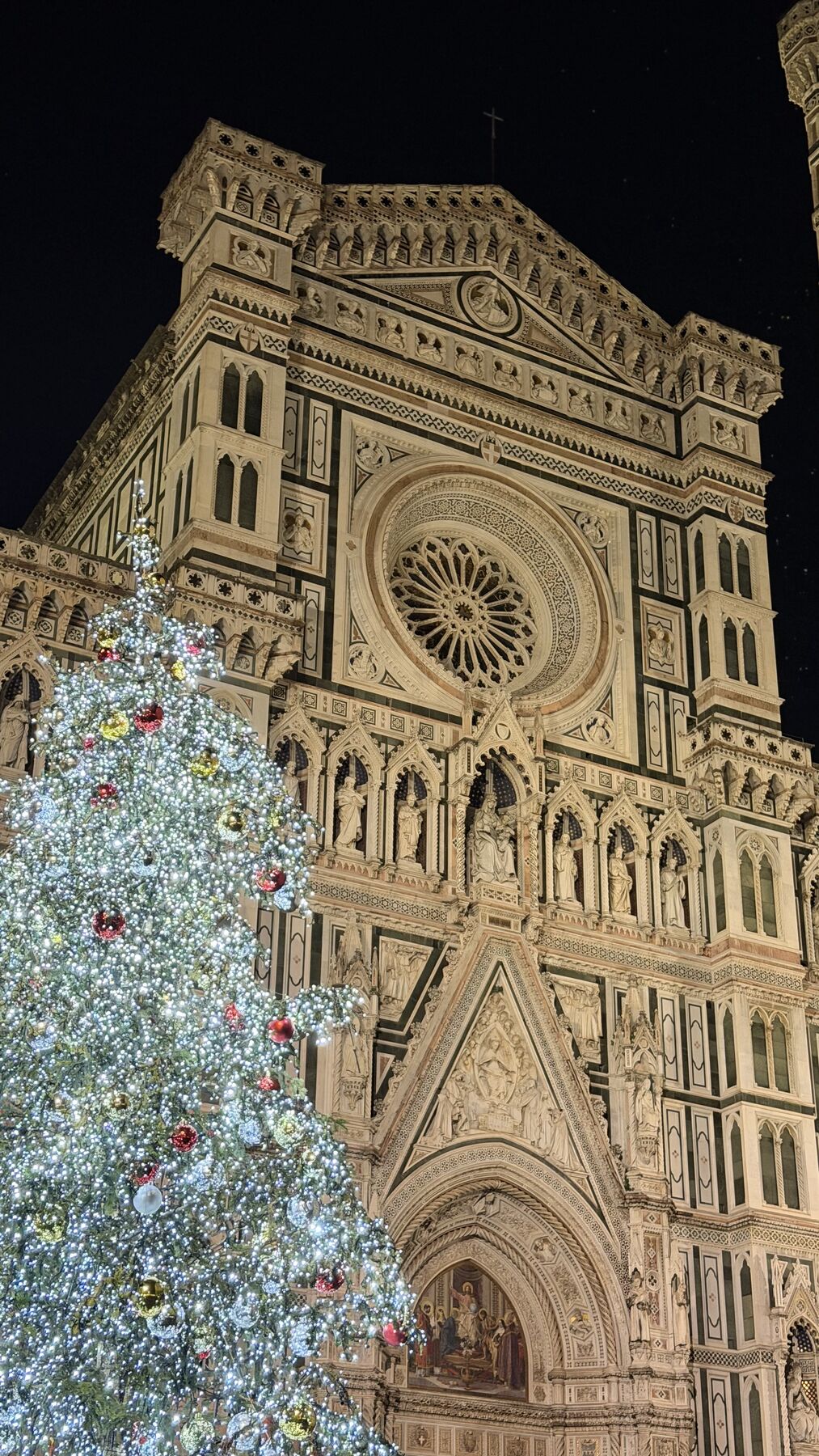 The Duomo lit up for the holidays