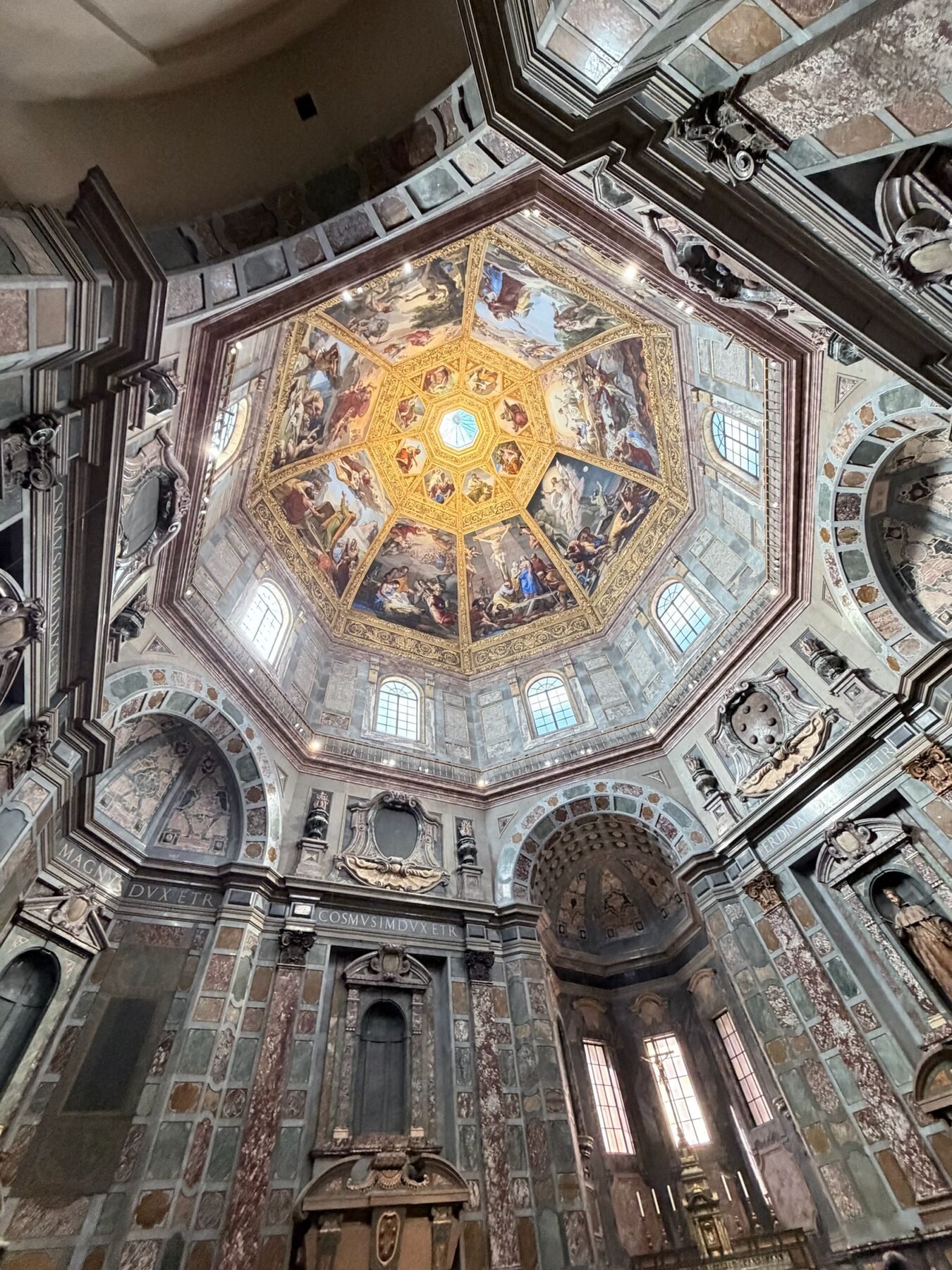 Fresco inside the Medici Chapels