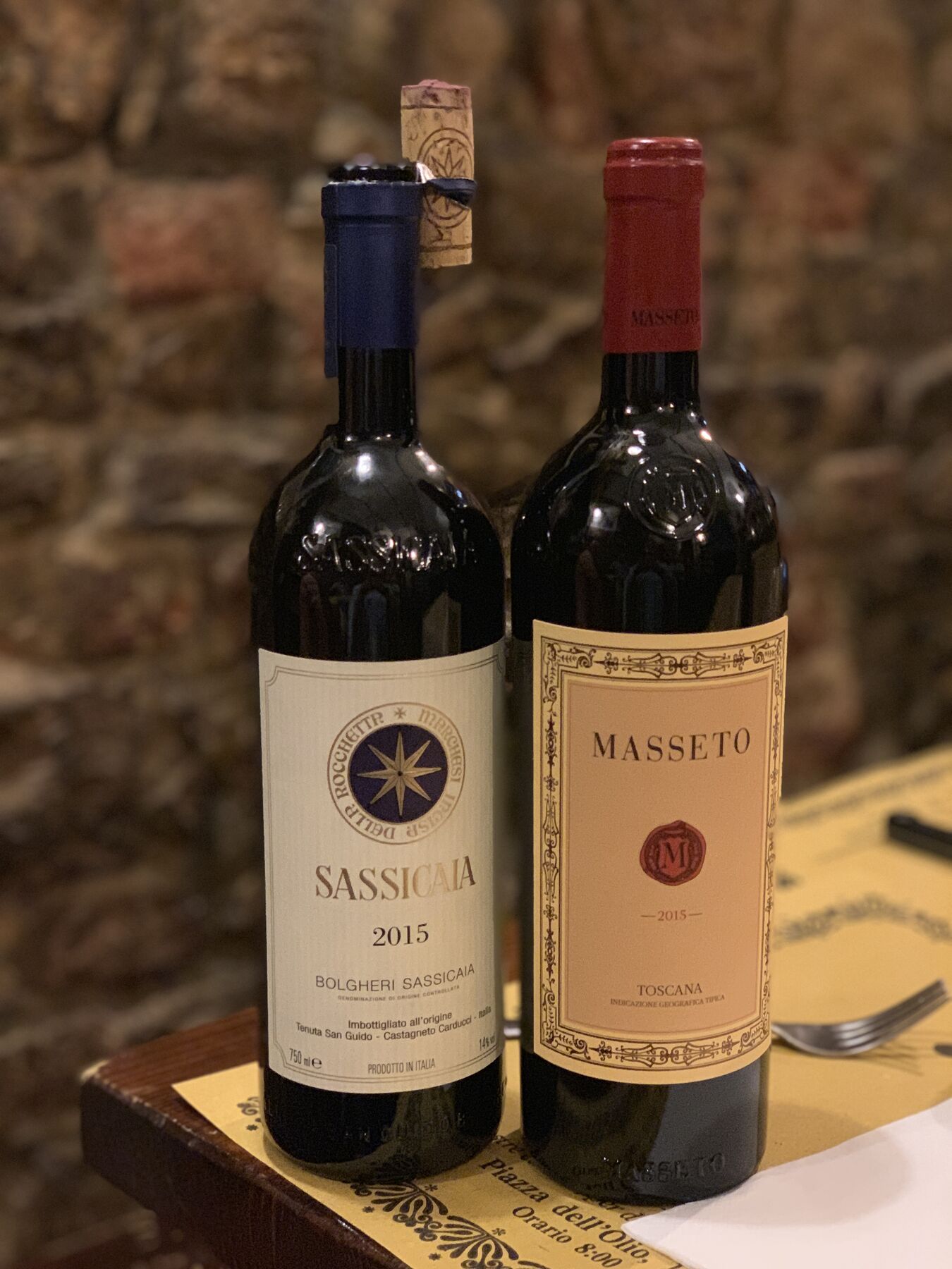 Sassicaia and Masseto, 2015 — a splurge-night wine pairing