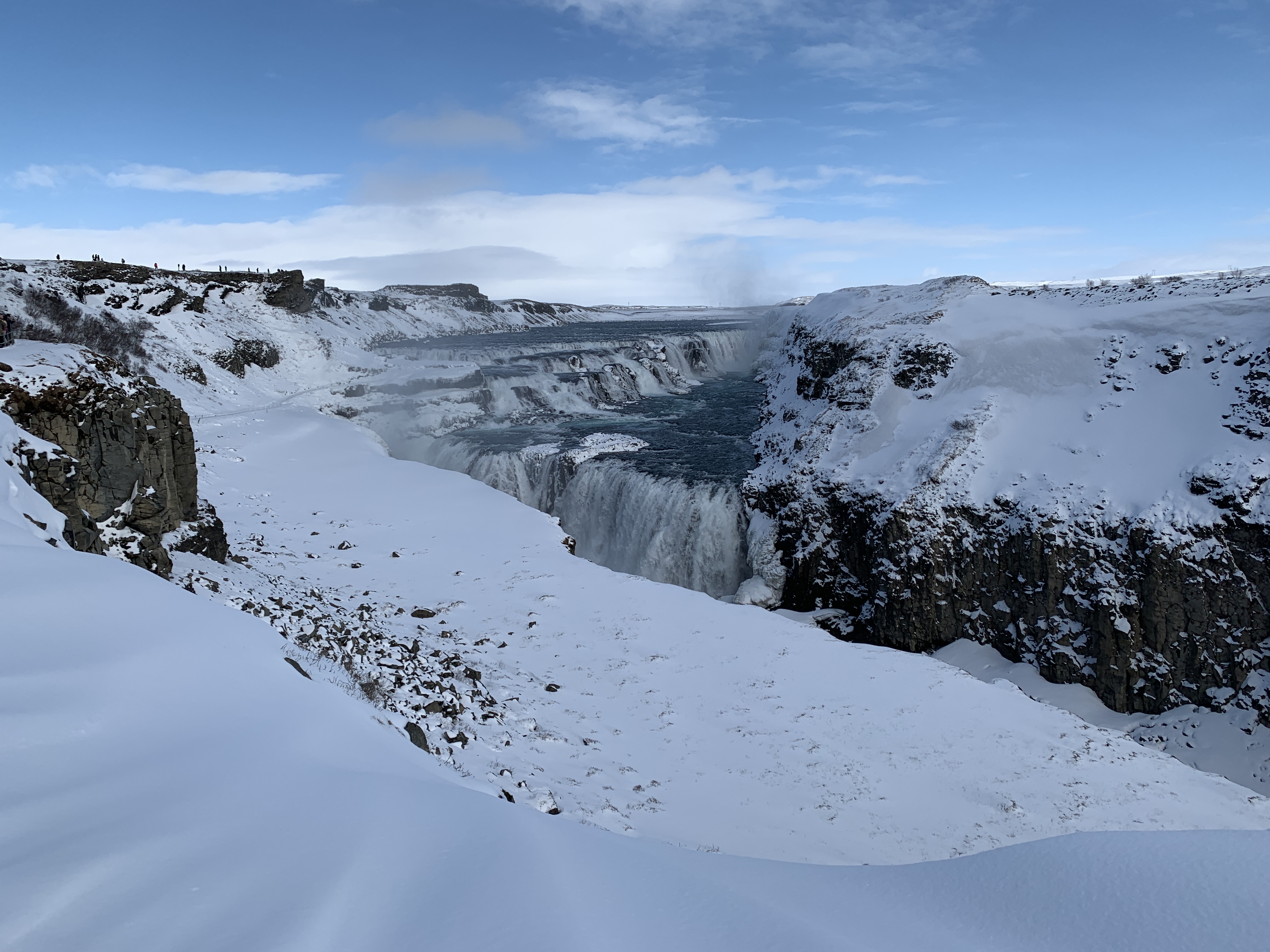 Gullfoss waterfall in winter
